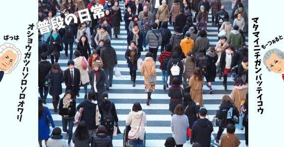 冬の横断歩道の画像です。